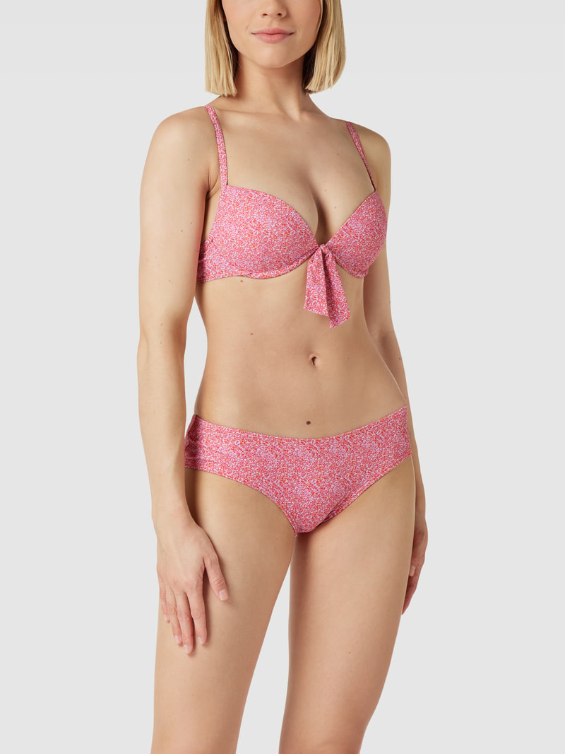 Bikini-Oberteil mit Allover-Muster Modell 'KRIBI' in pink
