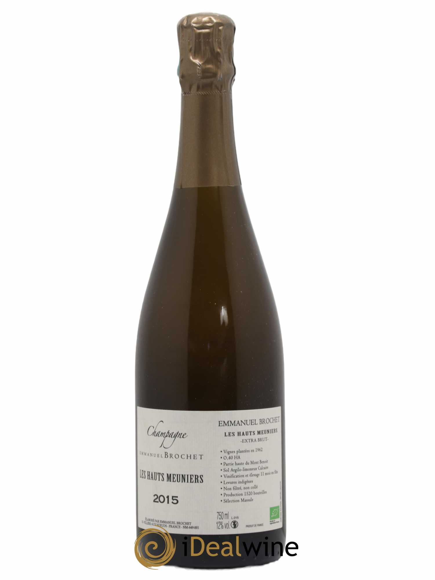 Les Hauts Meuniers Extra Brut Emmanuel Brochet  2015 - Lot de 1 Bouteille