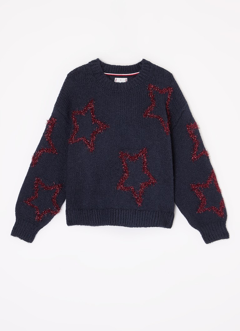 Πουλόβερ Tommy Hilfiger με χοντρό πλεκτό ύφασμα και lurex