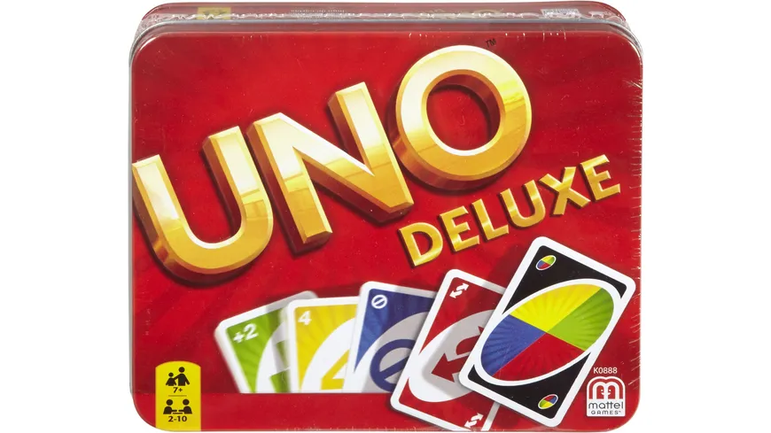 Mattel Games UNO Deluxe Metallbox, Kartenspiel, Gesellschaftsspiel, Kinderspiel