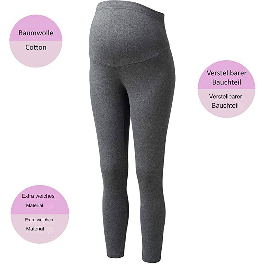 Einemgeld Umstandsleggings Gute Qualität Umstandsleggings, Überbauchunterstützung für Schwangere