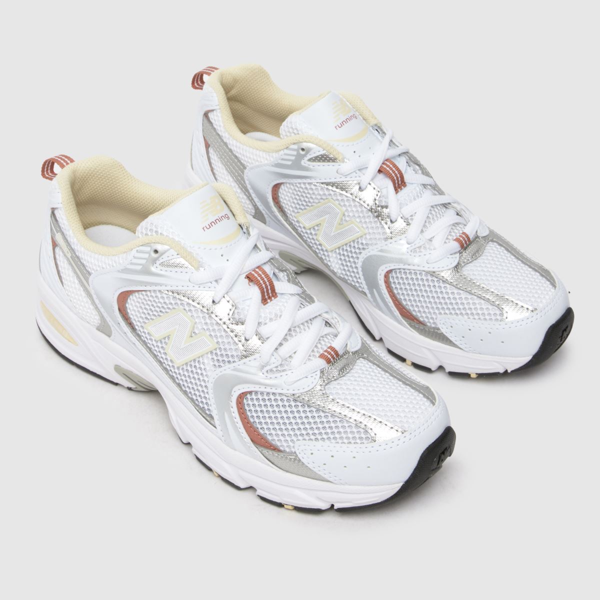 New Balance 530 träningsskor i vitt och gult