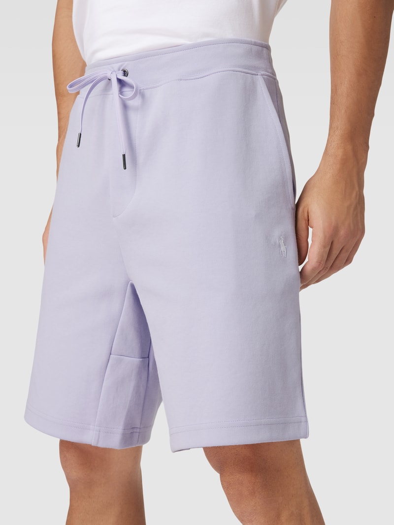 Sweatshorts mit Tunnelzug in flieder