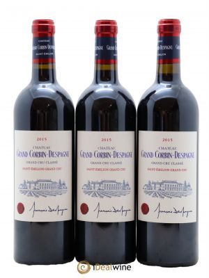 Château Grand Corbin Despagne Grand Cru Classé  2015 - Lot de 3 Bouteilles
