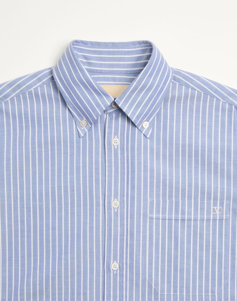 Camisa de algodão com bordado VLogo
