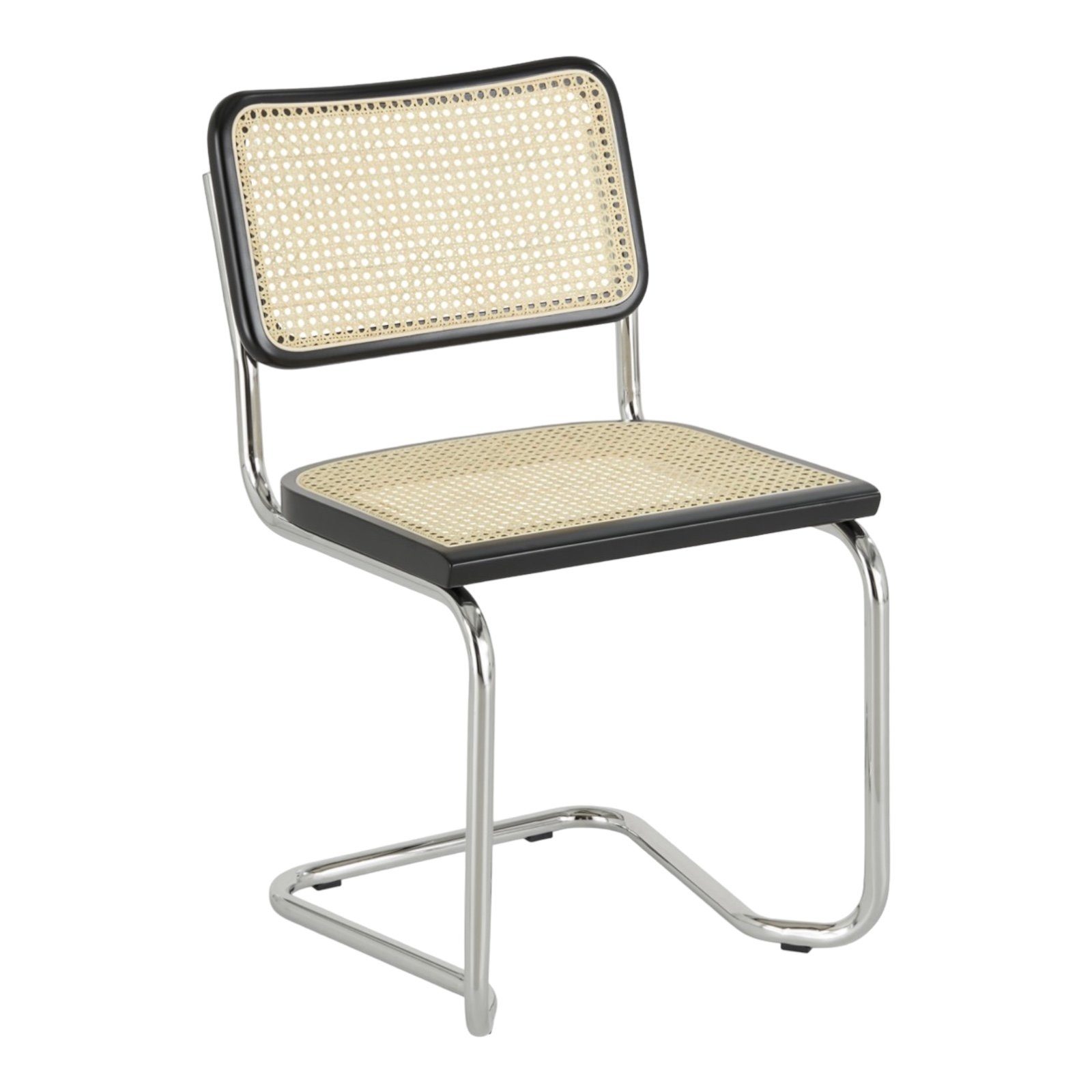 k-hometrends Freischwinger Moderner Schwingstuhl KALE, Wohnzimmerstuhl (2er Set), Wiener Geflecht
