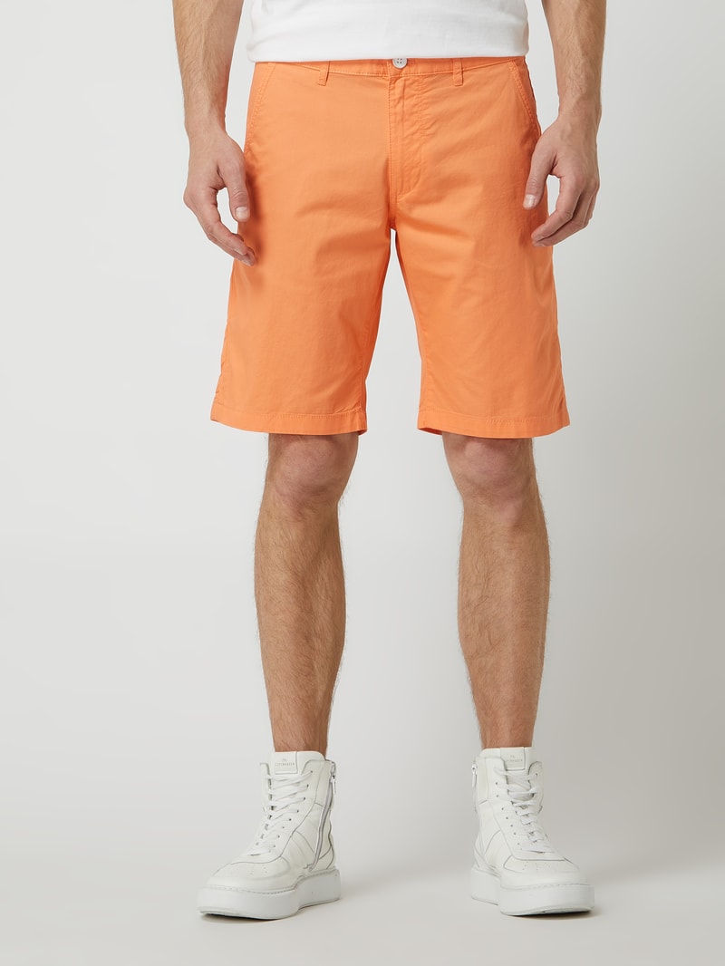 Chino-Shorts aus Baumwolle in koralle