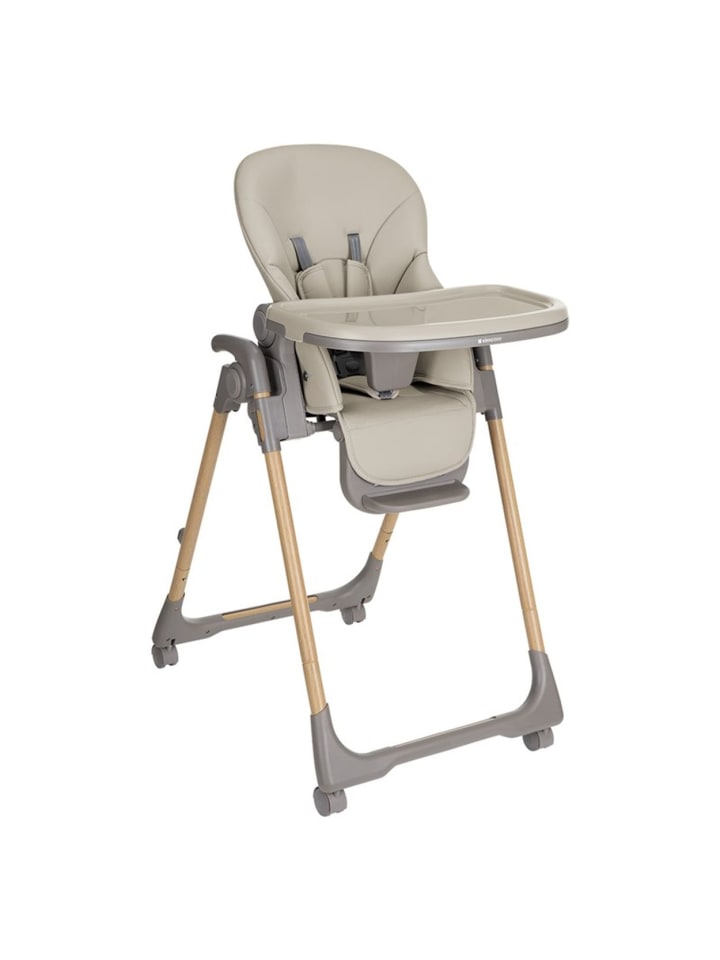 Kikkaboo Kinderhochstuhl Olive Räder in natur günstig kaufen onesize
