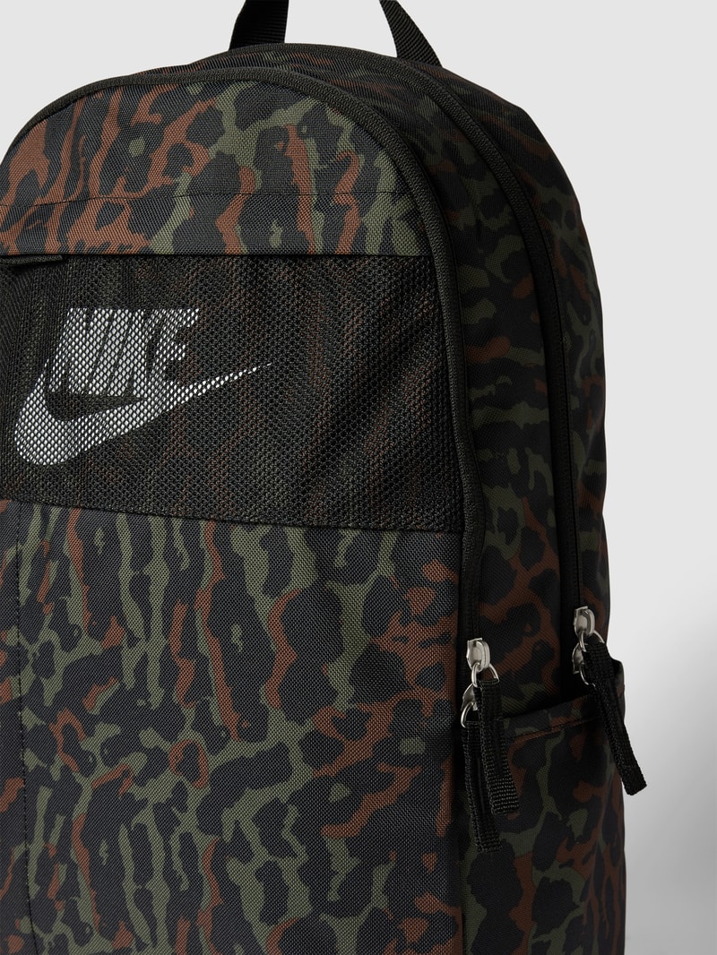 Rucksack mit Label-Print in schwarz