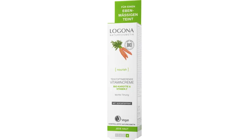 LOGONA NOURISH Strahlender Teint Vitamincreme Bio-Karotte & Vitamin F 30 ml