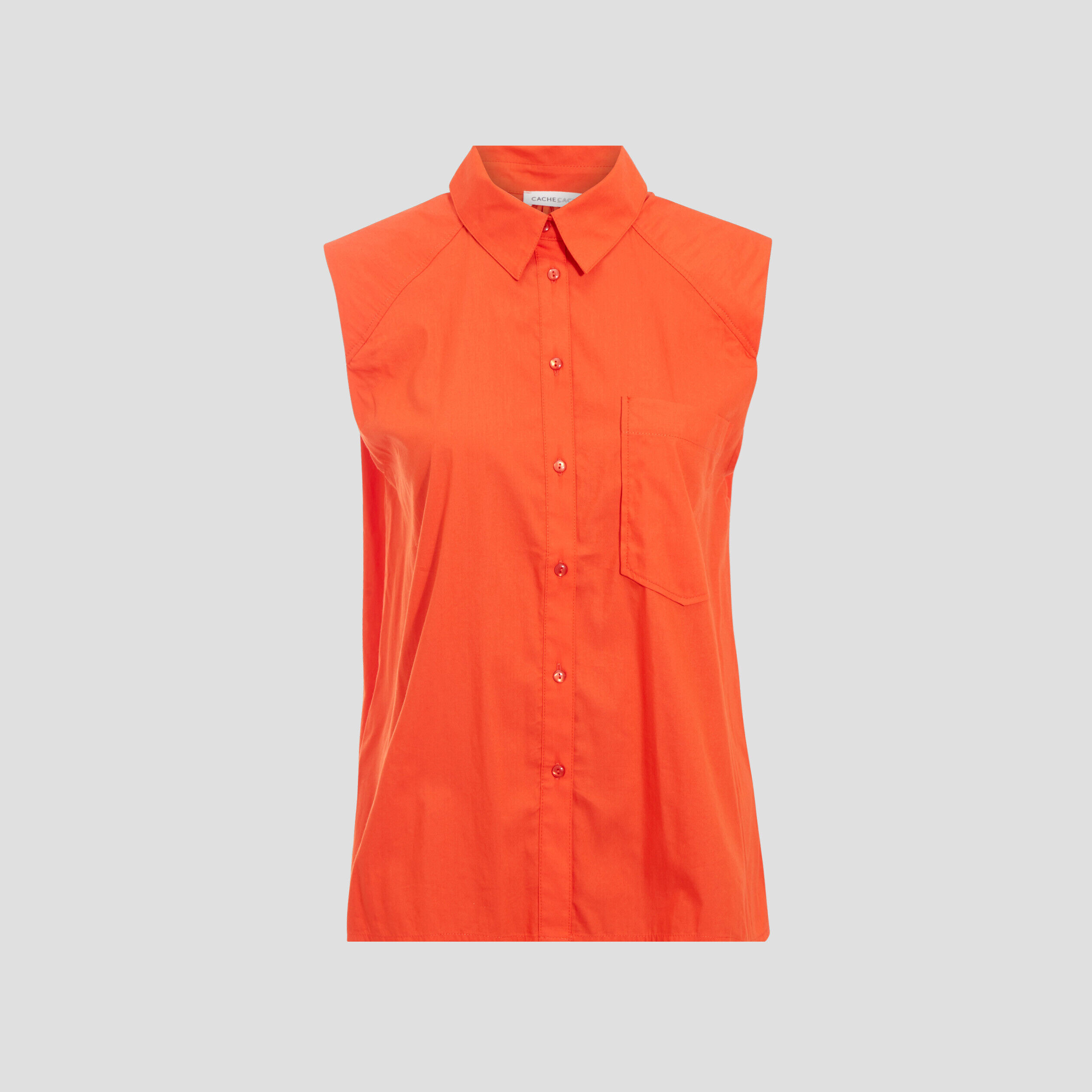 Chemise sans manches orange femme | Cache Cache