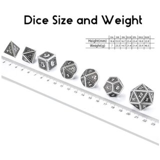 Metal & Enamel Dice Set Cowboy (7)