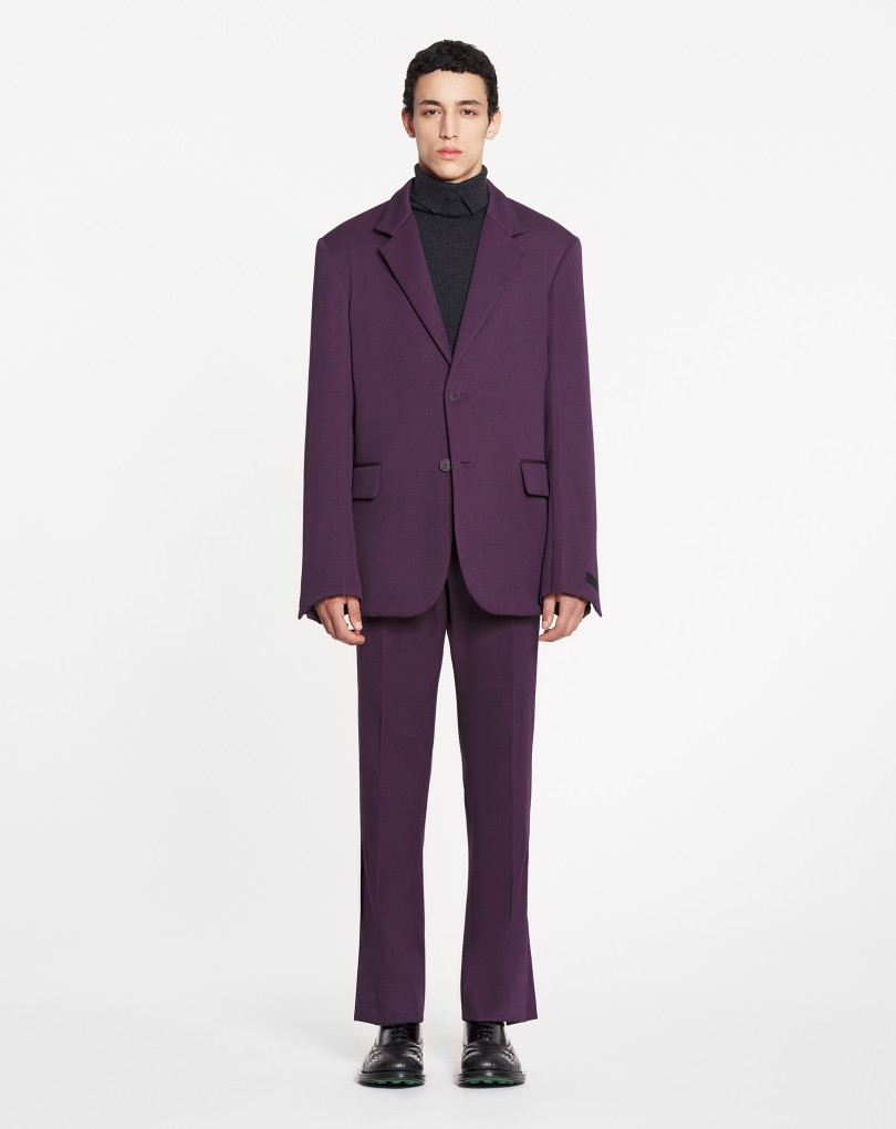 PANTALON DROIT FENDU