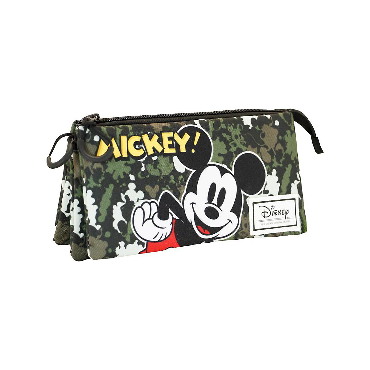 Triple-Schlampermäppchen   Mickey Mouse Camouflage, unbefüllt
