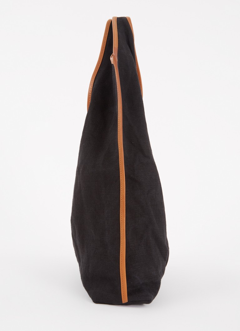 Jérôme Dreyfuss Paco linen shoulder bag with leather details