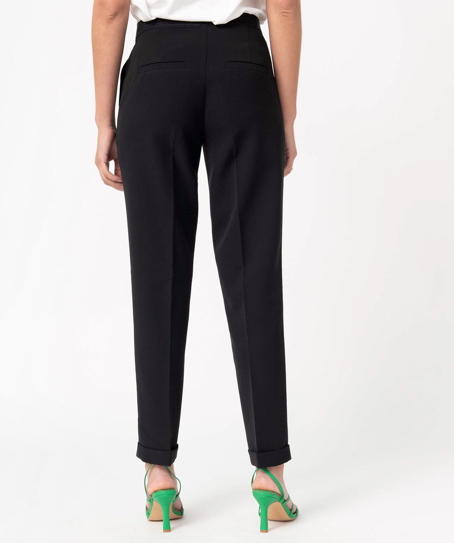 Pantalon de costume femme coupe droite noir | GEMO