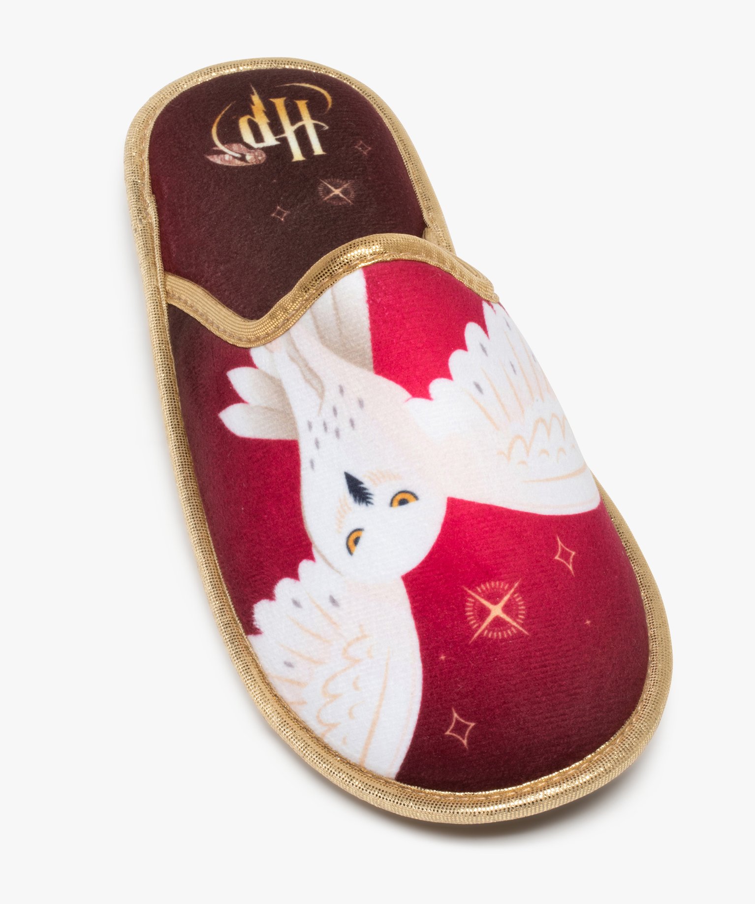 Chaussons femme mules en velours imprimé – Harry Potter rouge | GEMO