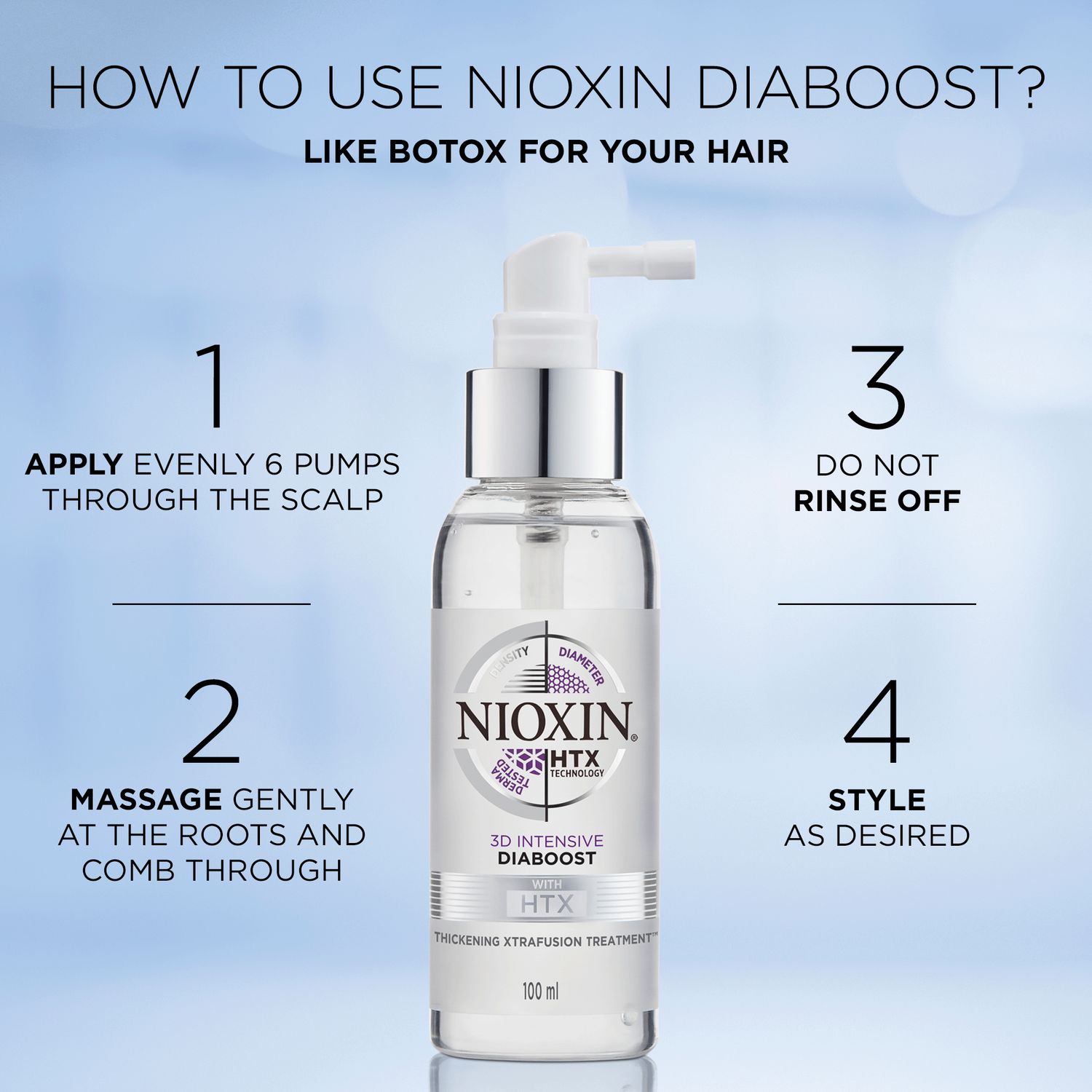 Nioxin Diaboost Xtrafusion Soin Epaississant - Cheveux Fins 100 ml