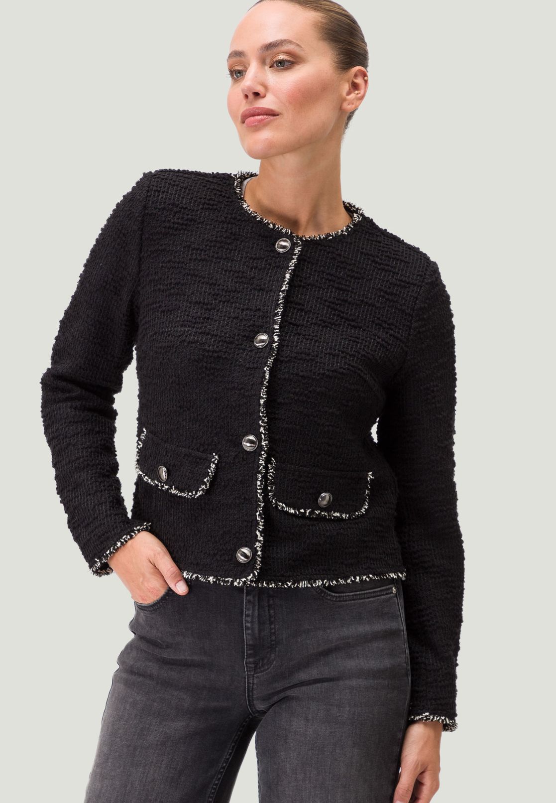 Blazer mit Strukturmuster