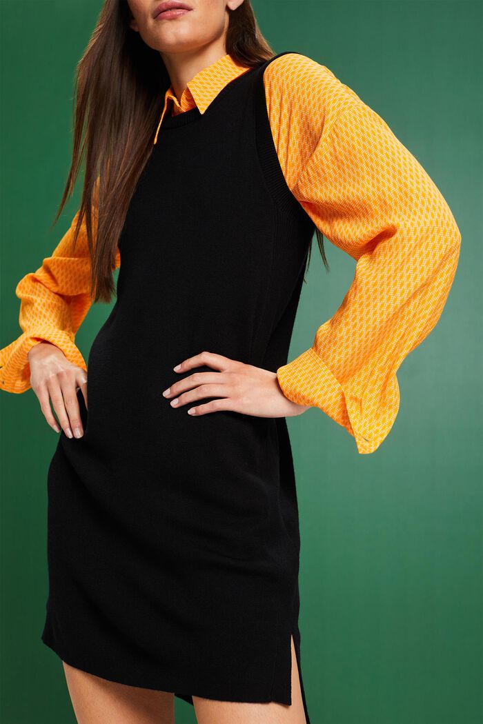Ärmelloses Minikleid aus Wollmix