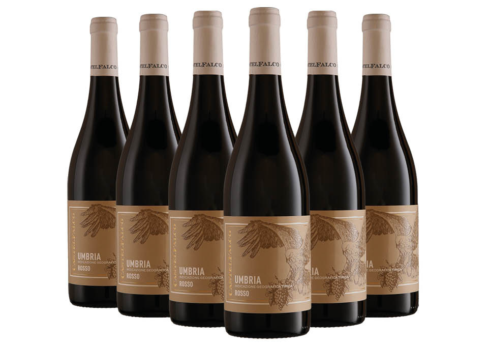 Umbria IGT Rosso 2020 Castelfalco 6 bouteilles de 0,75 ℓ