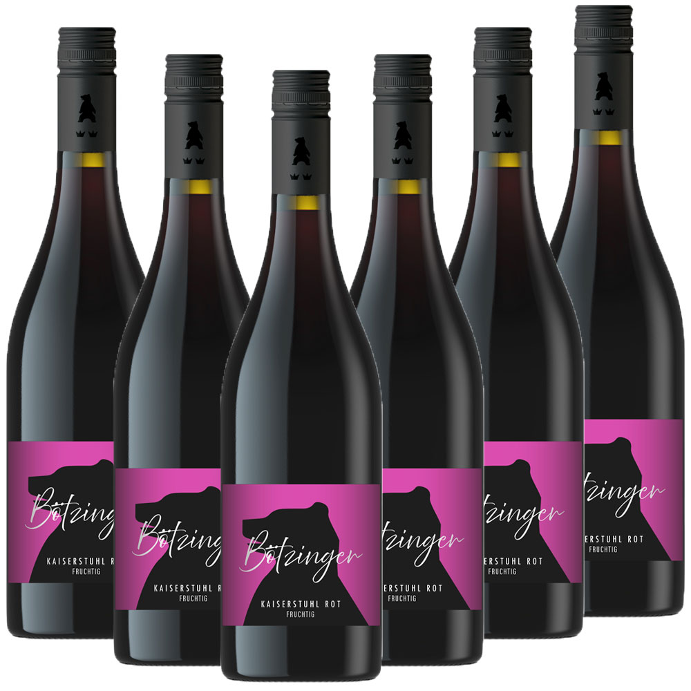 Winzergenossenschaft Bötzingen Der Bötzinger - Edition fruchtig Rotwein Qualitätswein lieblich - 6er Karton