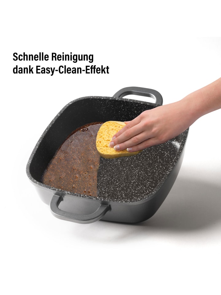 Stoneline Servierpfanne Eckig 20 cm | mit Deckel in Anthrazit günstig kaufen onesize
