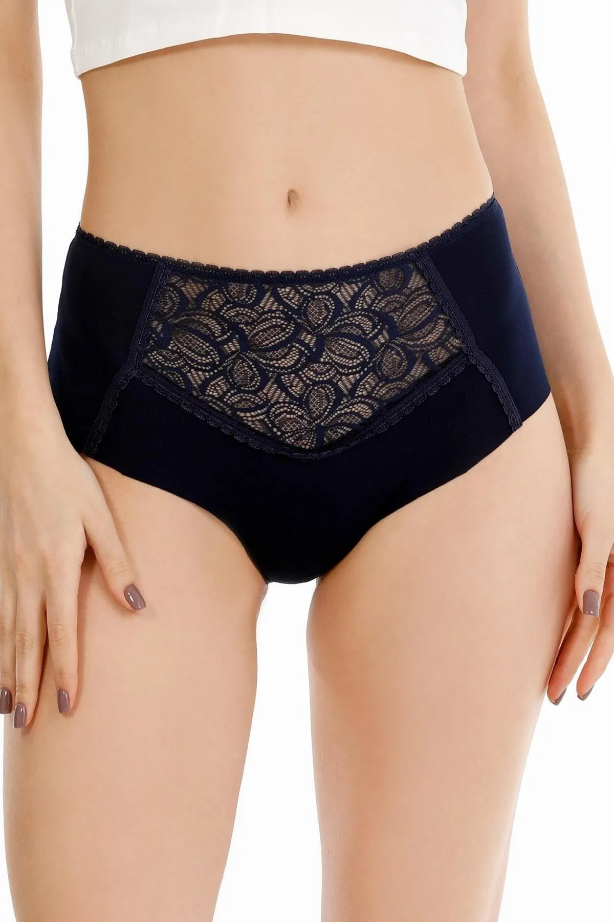 Sensu  Lasergeschnittenes 3-teiliges Höschenset mit Spitze und detaillierter Spitze für Damen – Kts3102