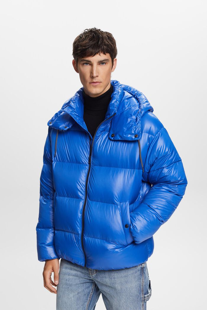 Glänzende Steppjacke mit Daunen