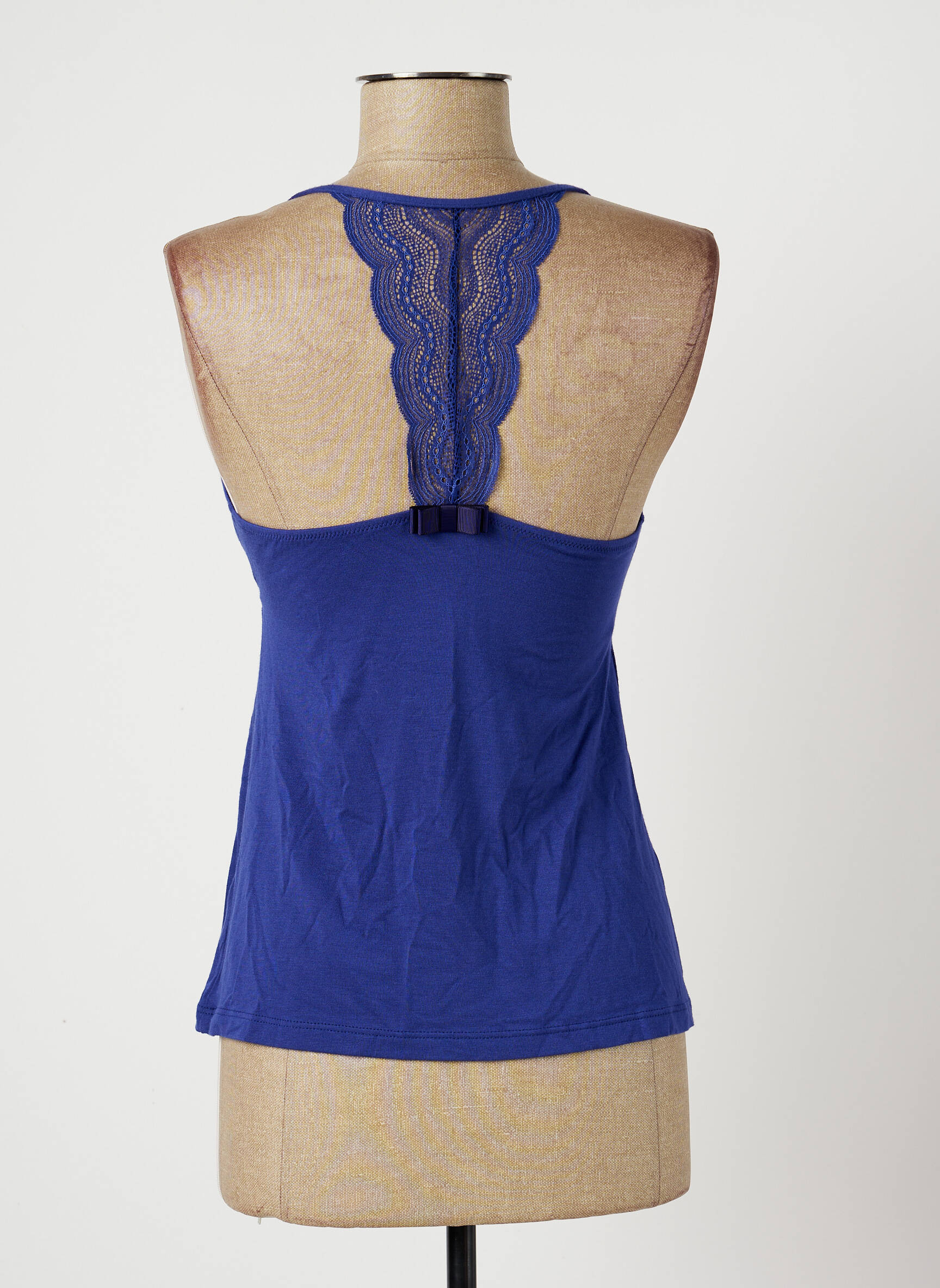 Cache Coeur Lingerie Maternite Femme couleur bleu