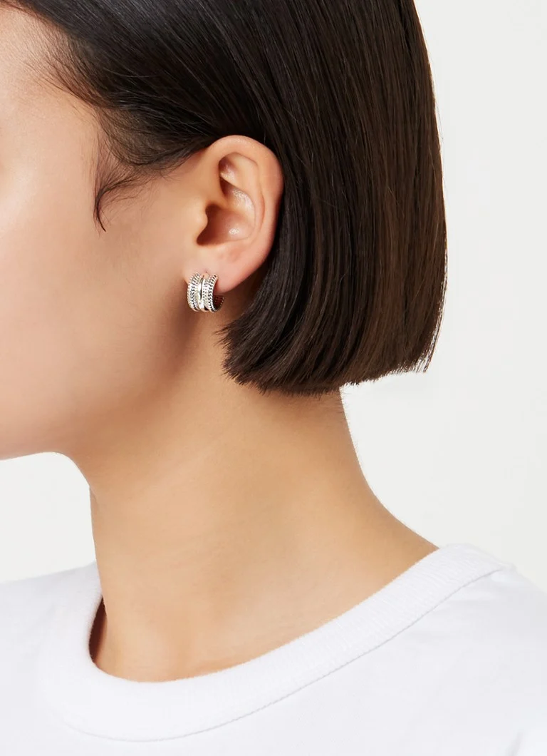 Buddha to Buddha Ben Triple single silver stud earring