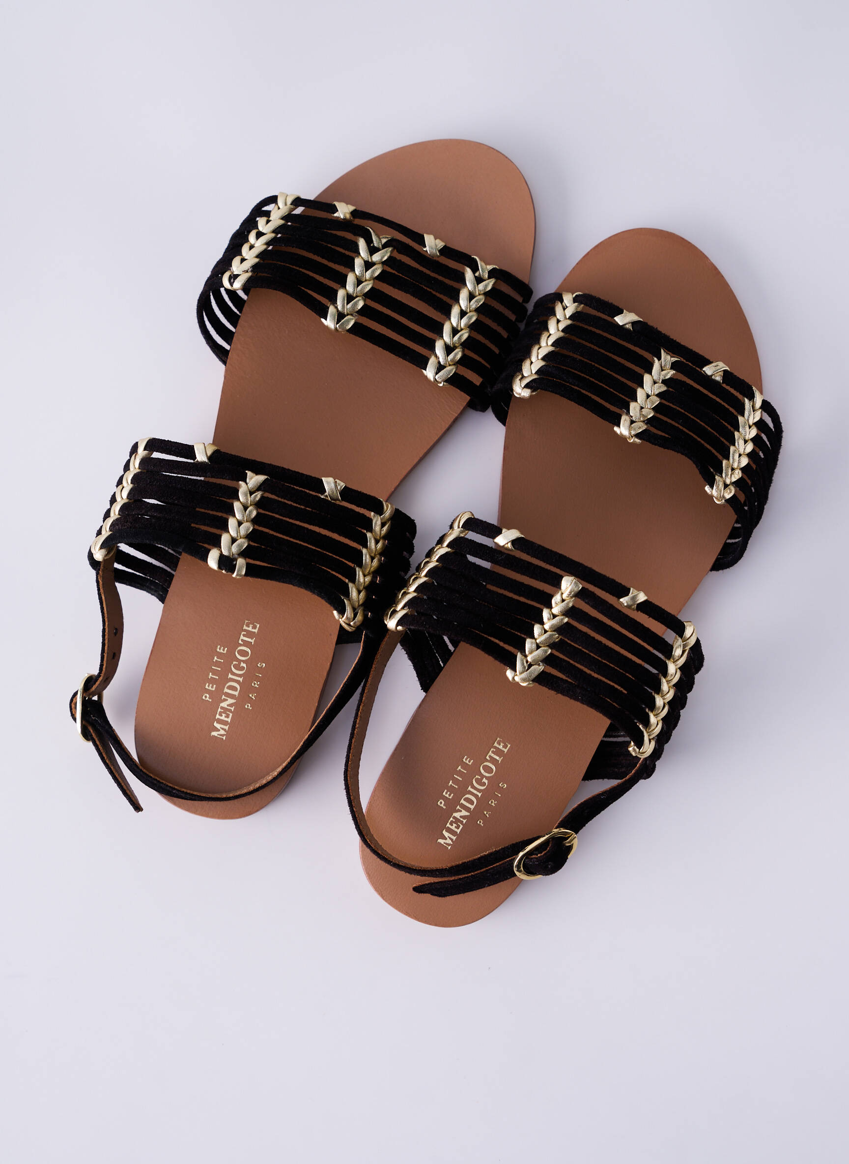 Petite Mendigote Sandales Nu Pieds Femme couleur noir