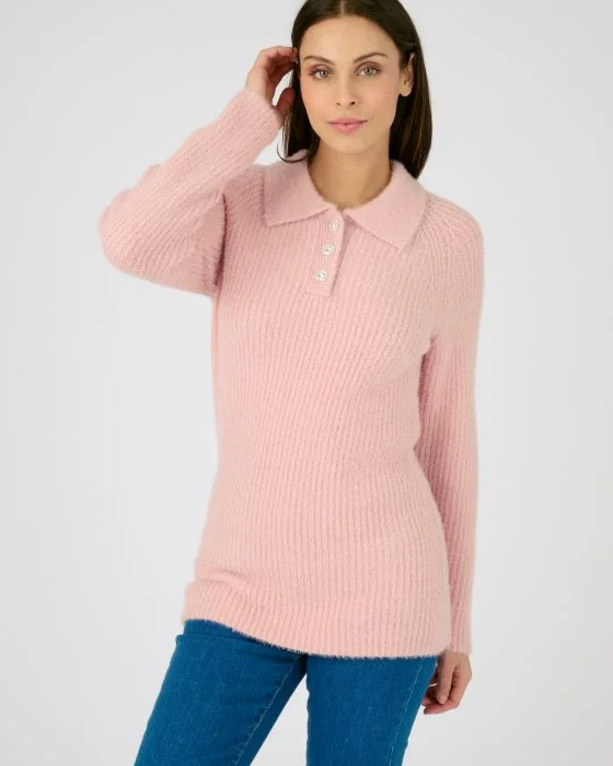 Pull en maille poilue