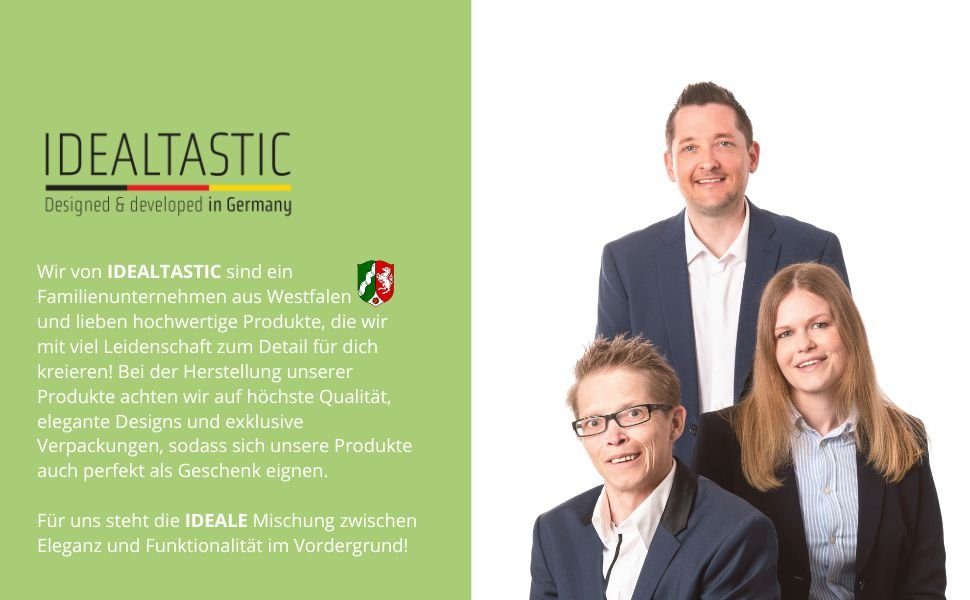 IDEALTASTIC Kaffeedose luftdicht 500g für anhaltendes Kaffeearoma, Stahl, (mit zeitsparendem Bambus-Deckel, Lebensmittelgeprüfte Kaffeedosen), Robuste Kaffeedose für gemahlenen Kaffee & Bohnen