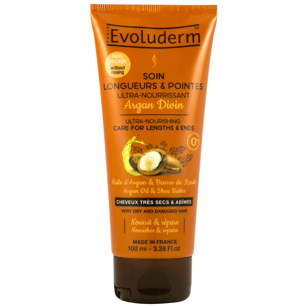 evoluderm Argan Divin Soin Longueurs & Pointes Ultra-Nourrissant - 100 ml