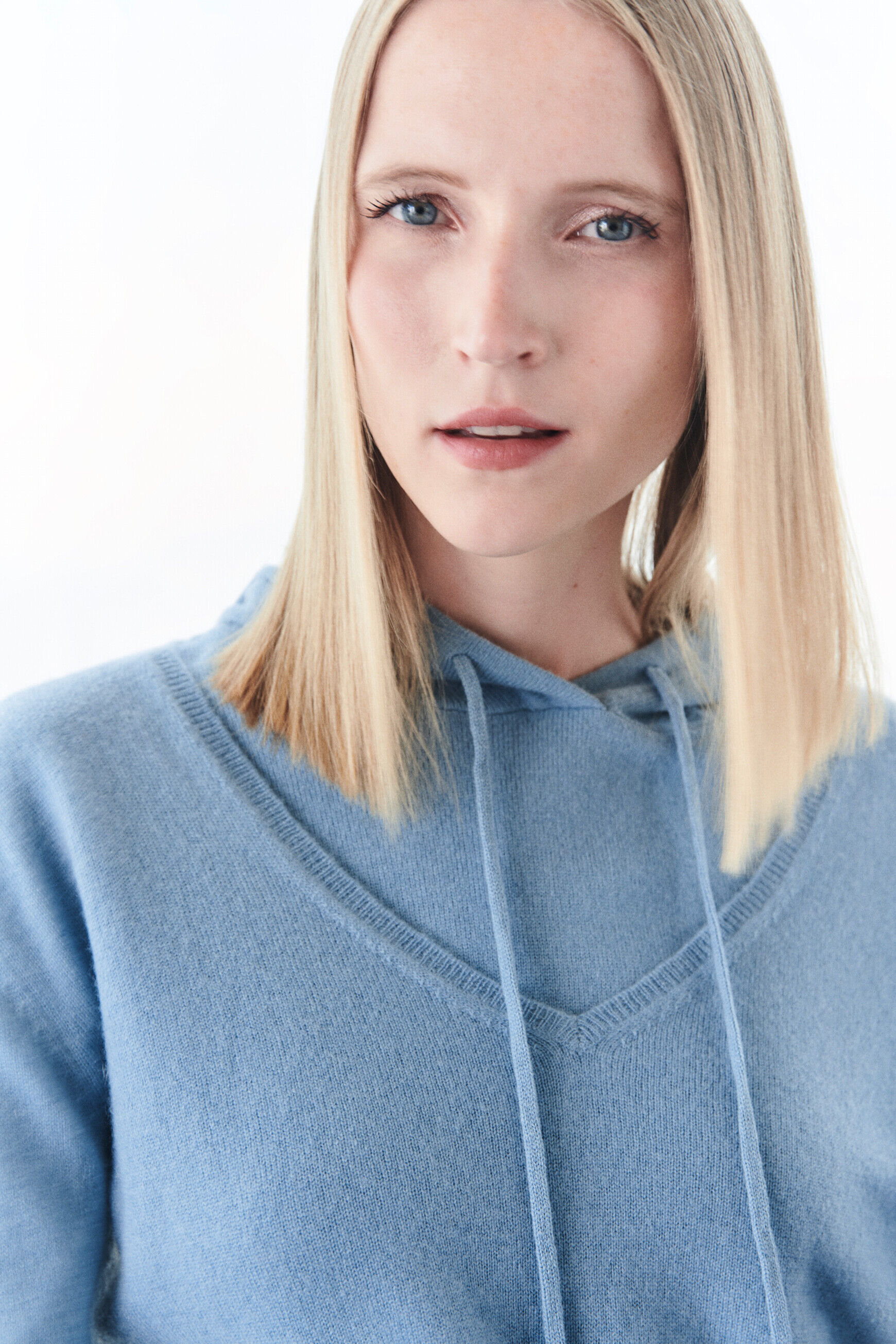 Pull marik bleu ciel femme