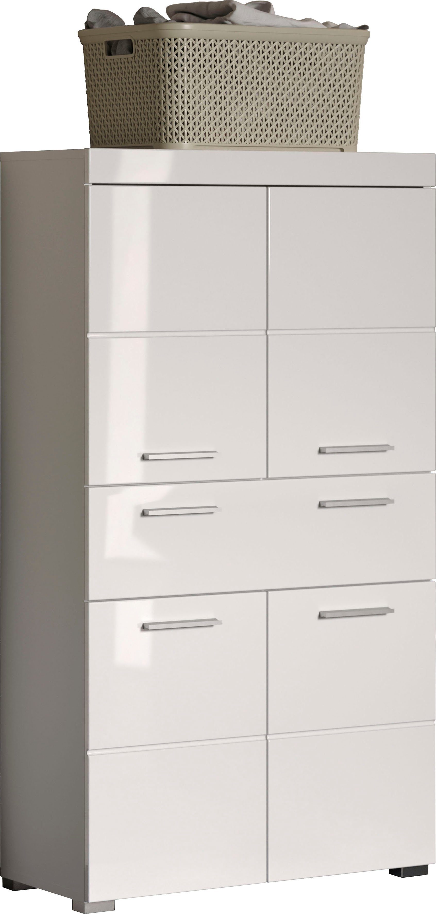 INOSIGN Midischrank Avena Breite 73 cm, Badezimmerschrank mit 1 großen Schubkasten und 4 Türen