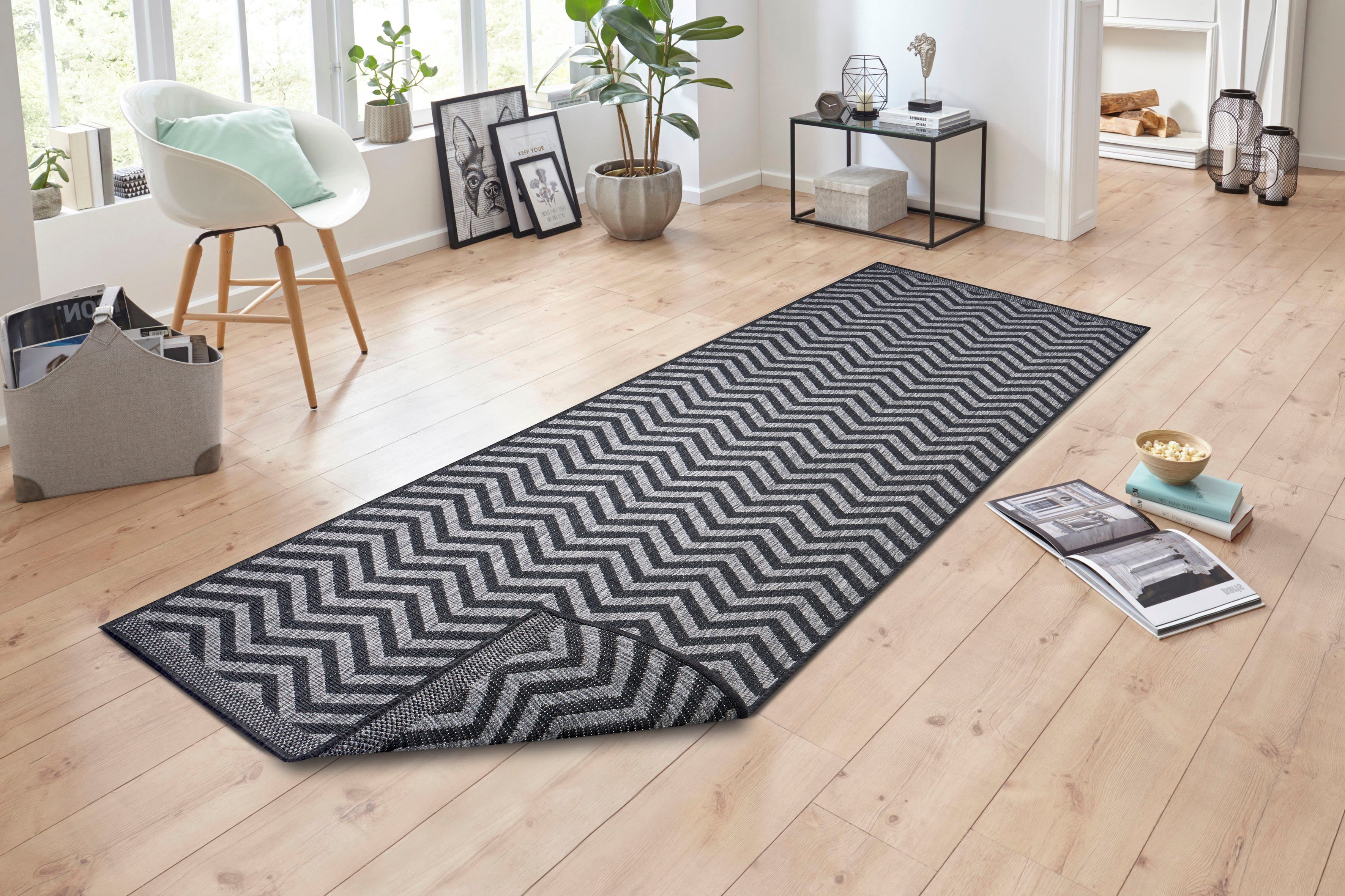 Läufer Palma, NORTHRUGS, rechteckig, Höhe: 5 mm, In-& Outdoor, Wetterfest, Balkon, Garten, Wohnzimmer, Wasserfest
