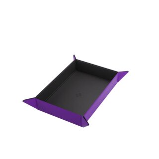 Gamegenic Magnetic Dice Tray Rectangular - Black & Purple