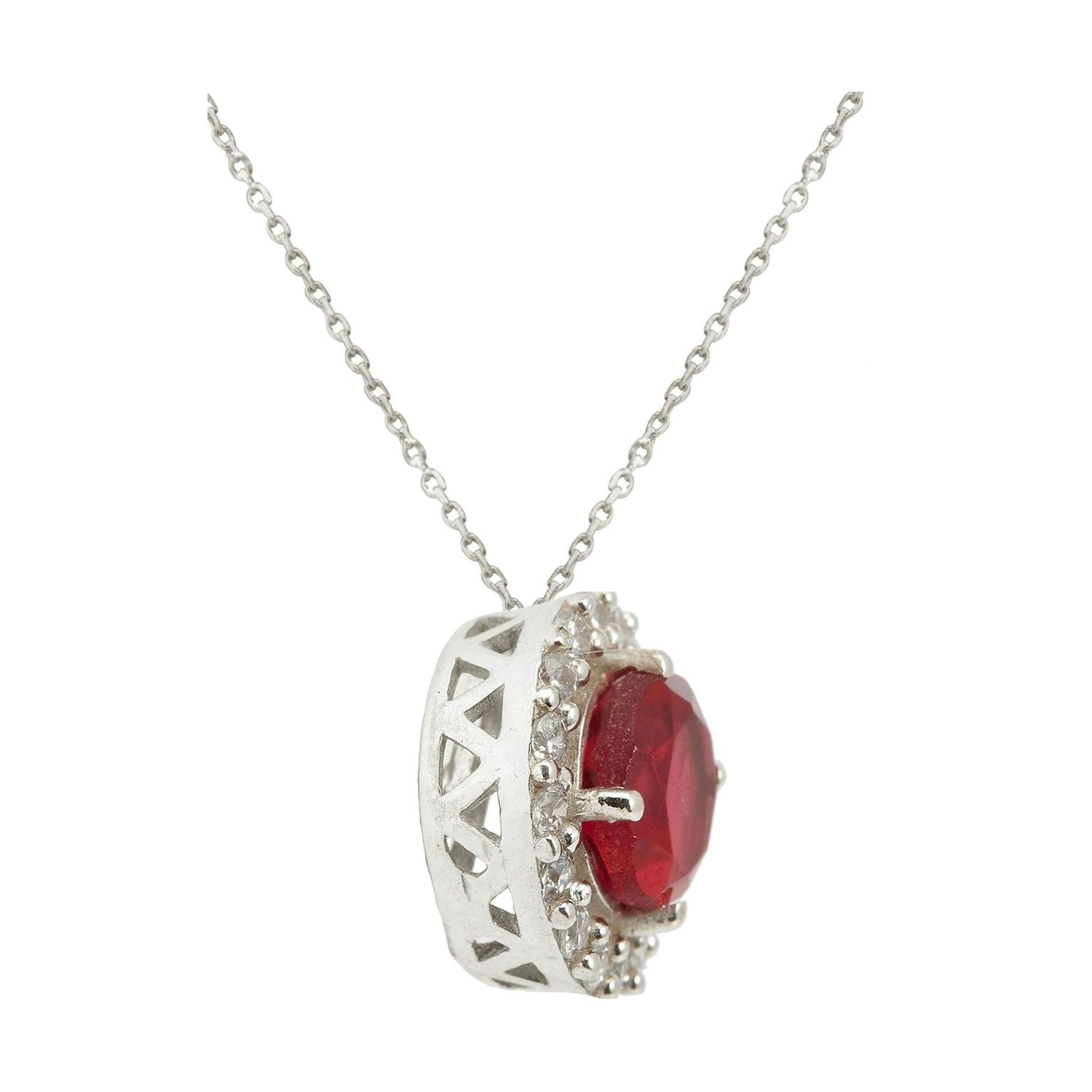 Kette mit Anhänger 'RUBIN Quarz'