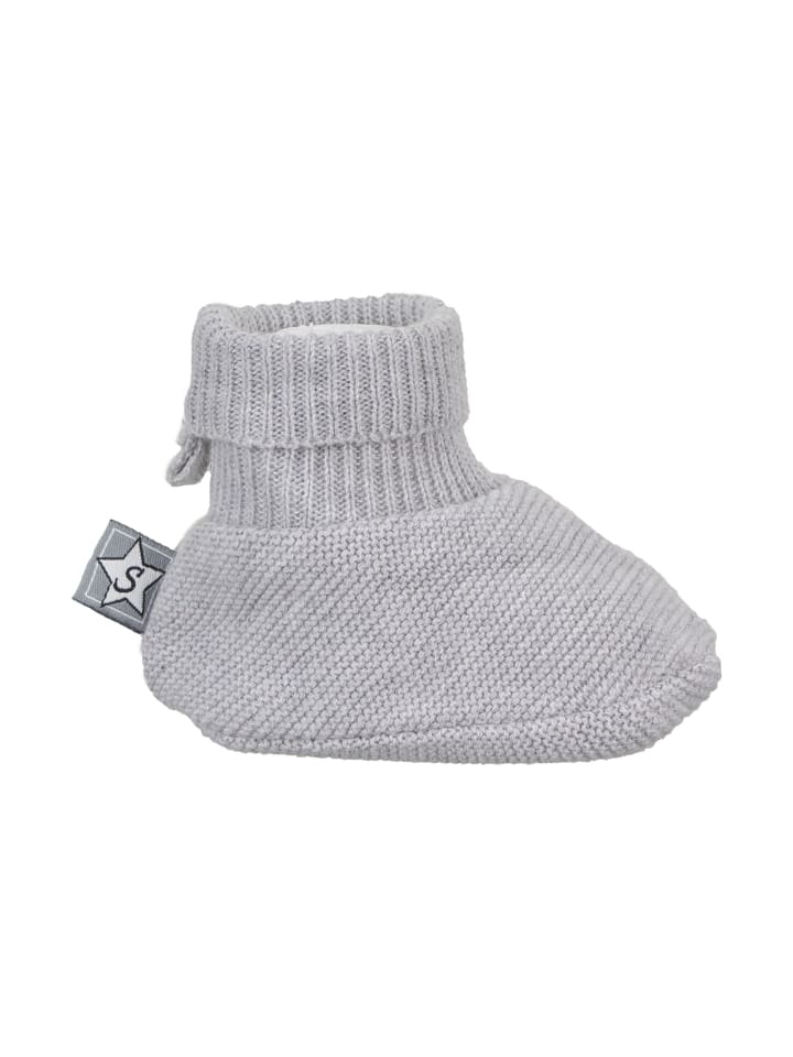Sterntaler GOTS Strick-Schuh in hellgrau melange günstig kaufen