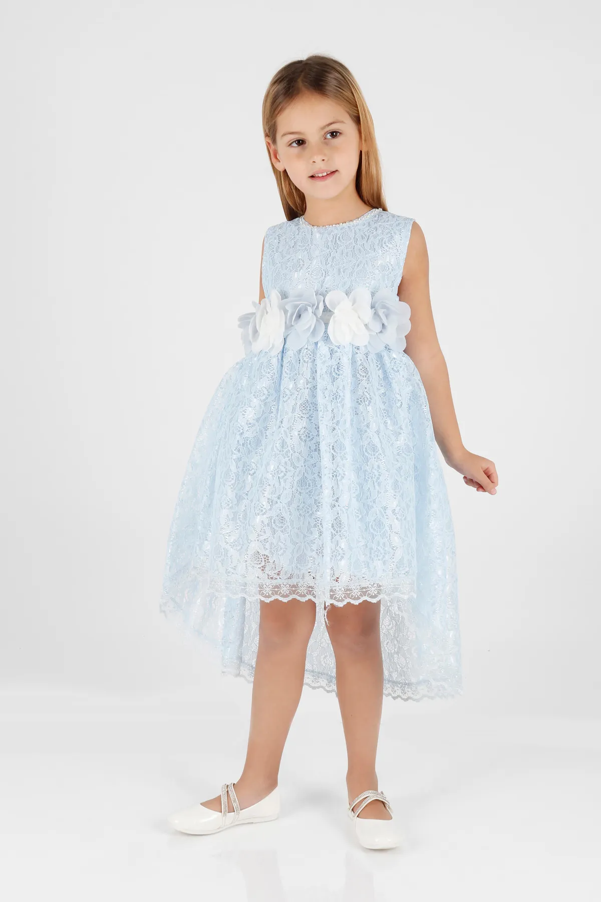 AHENGİM  Mädchen-Abendkleid mit Spitze, Ak2208