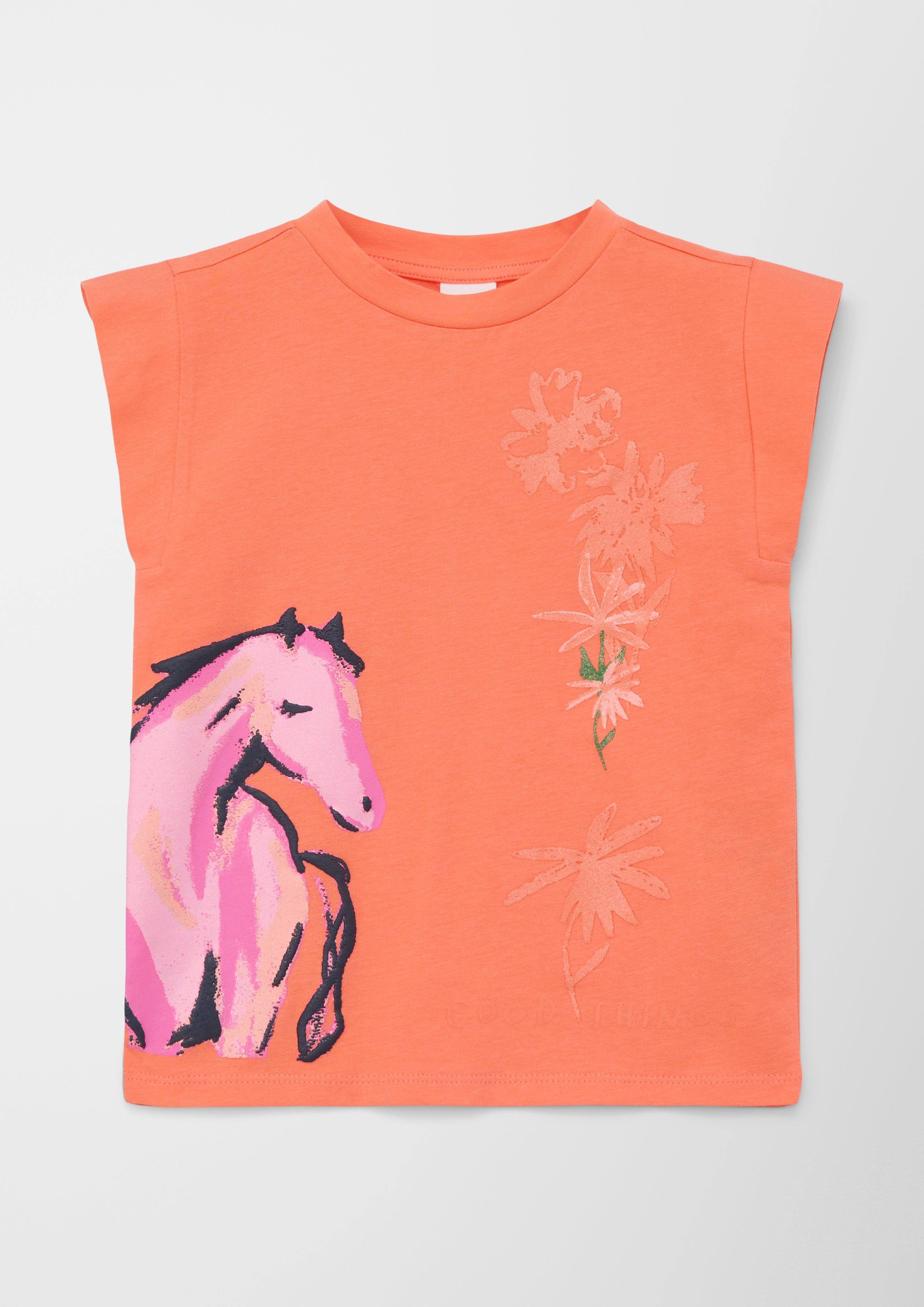 T-Shirt mit Glitzerprint  2127416-2034