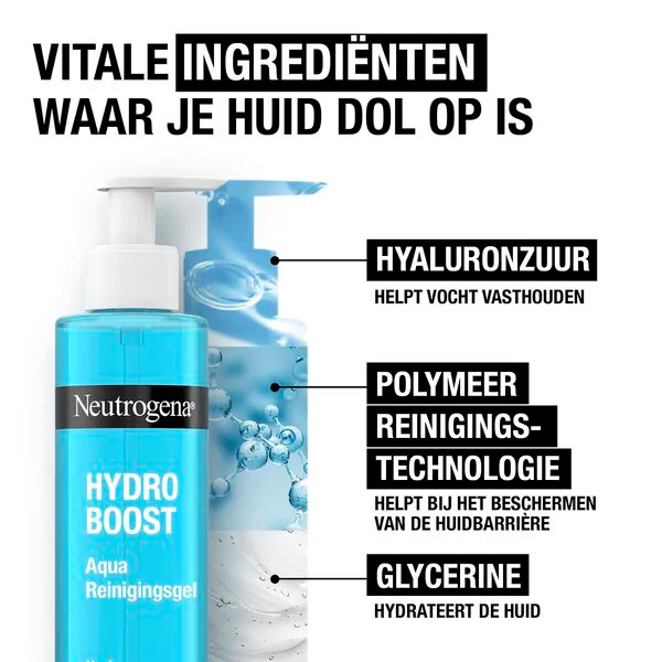 Neutrogena Hydro Boost Aqua puhdistusgeeli 200ml - Kaikille ihotyypeille ja herkälle iholle