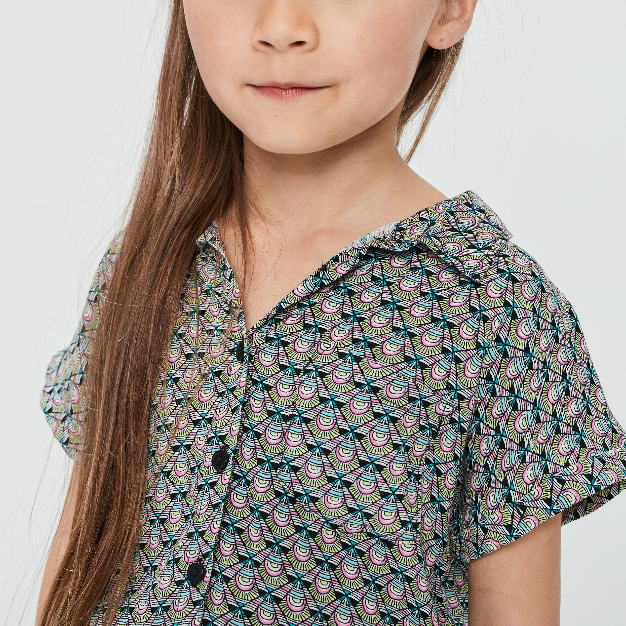 Chemise manches courtes ecru fille | La Halle