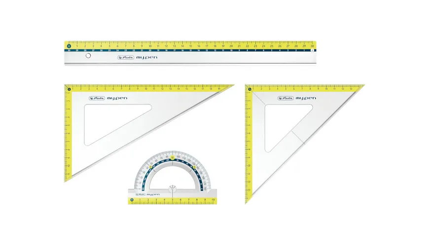 herlitz Geometrieset My Pen 4-tlg. farblich sortiert