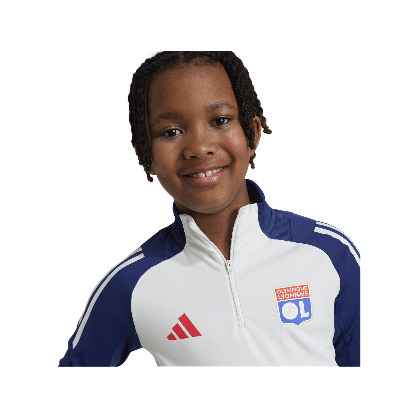 adidas Olympique Lyon Sweatshirt Kids Weiss