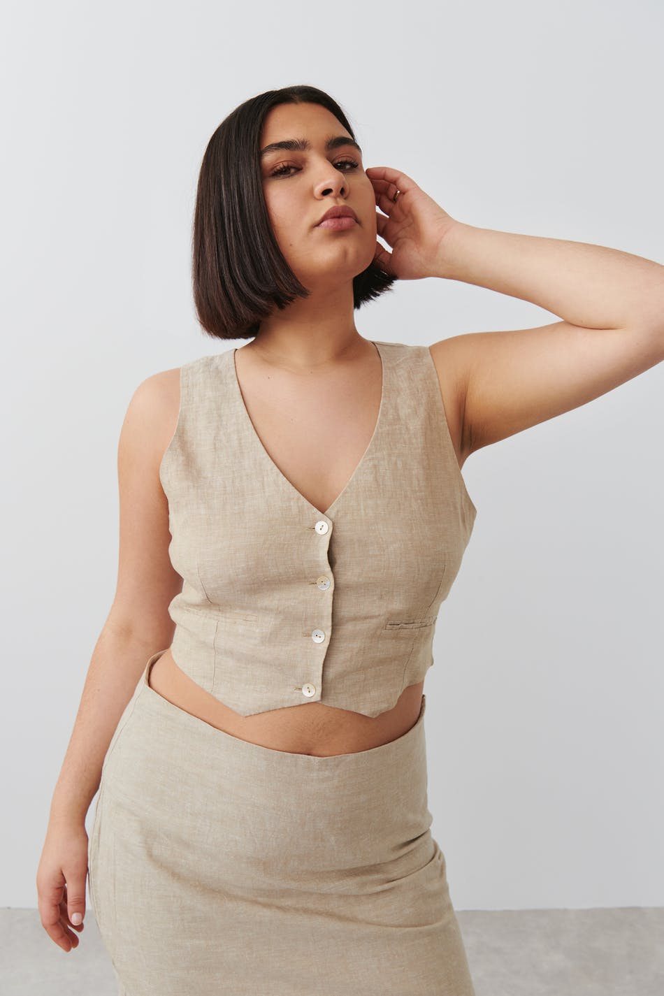 Linen vest