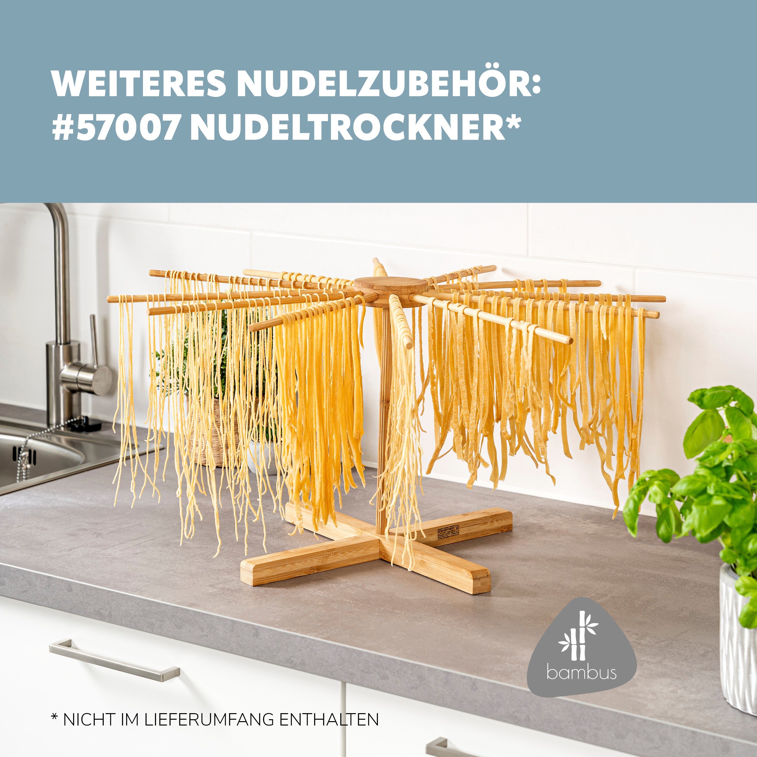 bremermann Nudelmaschine bremermann Nudelmaschine Edelstahl/Metall gelb - für Spaghetti, Pasta