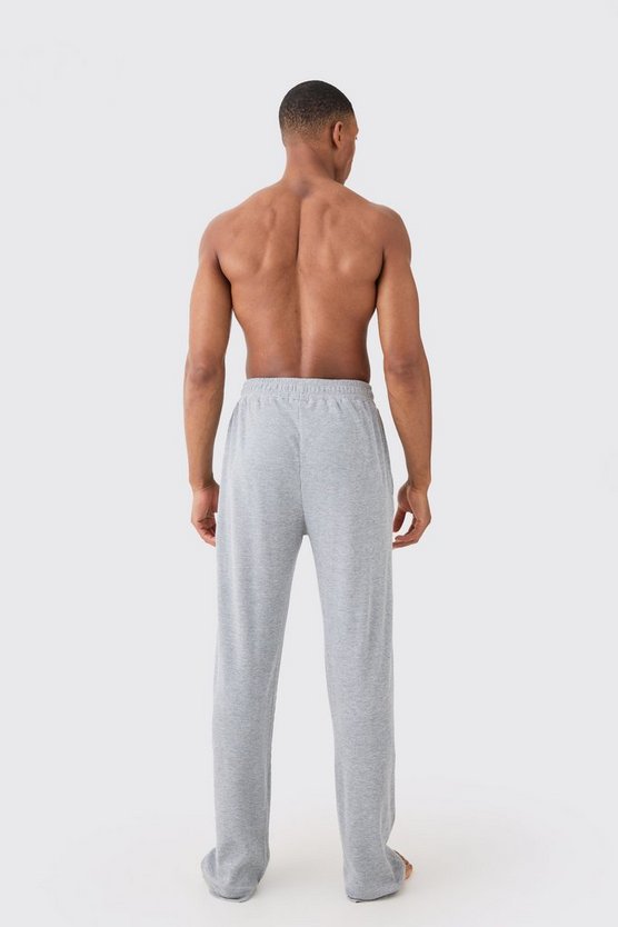 Lockere graue Loungewear-Hose in Waffeloptik